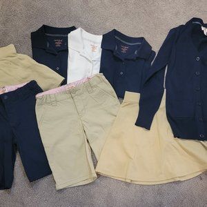 Cat & Jack girls uniform clothes lot size 7-8